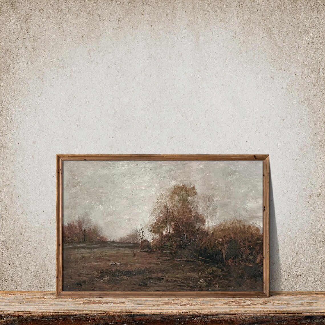 Rustic Vintage Autumn Landscape Art Print - Image 4
