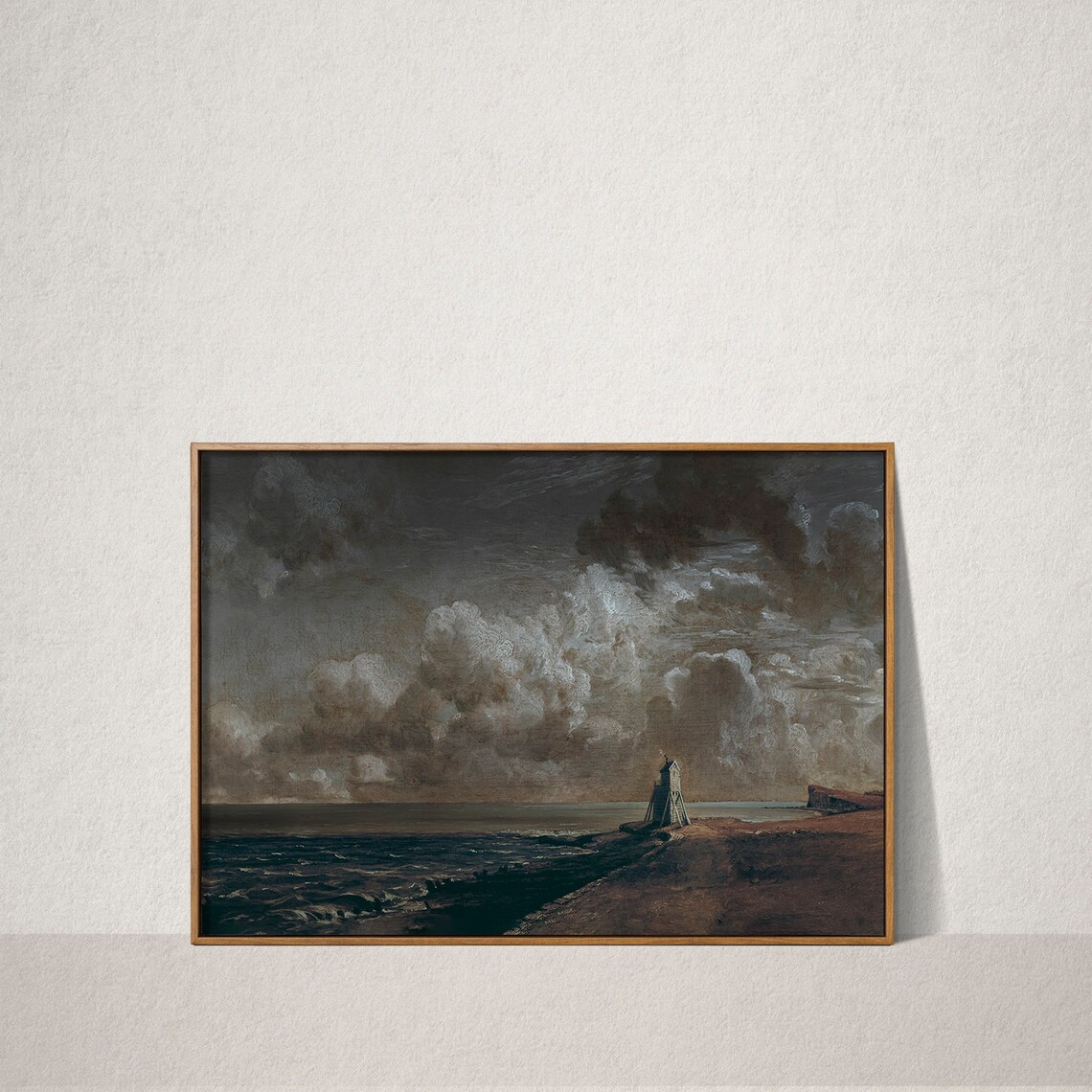 Vintage Moody Coastal Seascape Art Print - Image 2