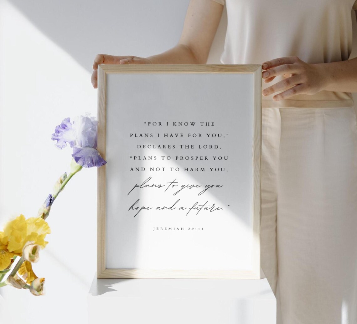Jeremiah 29:11 Bible Verse Boho Art Print - Image 4