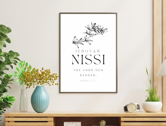 Jehovah Nissi The Lord Our Banner Exodus 1715 Hebrew Name Poster