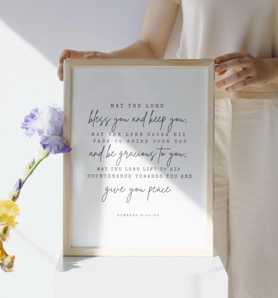 Numbers 6:24-26 Bible Verse Christian Art Print - Image 4