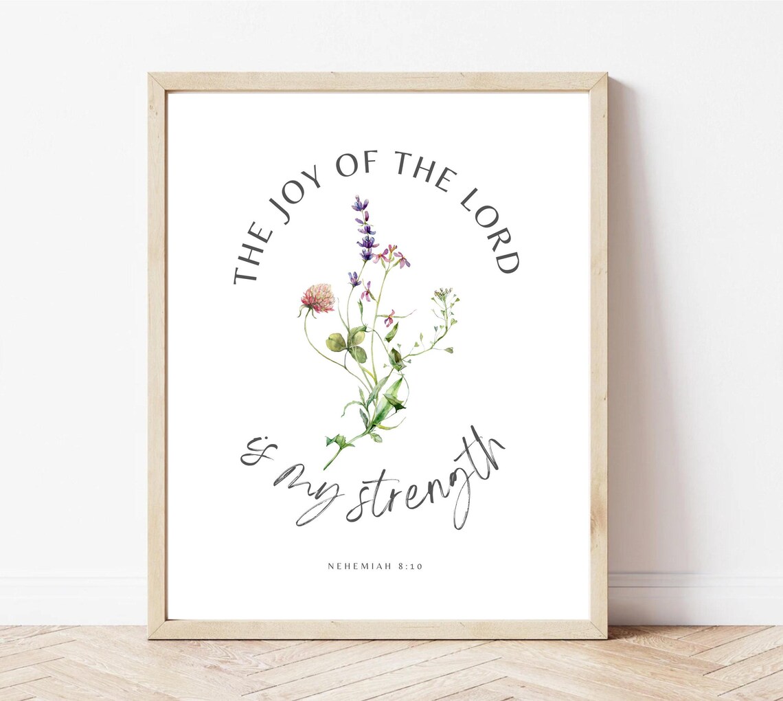 The Joy Of The Lord Is My Strength Bible Verse Print - Image 3