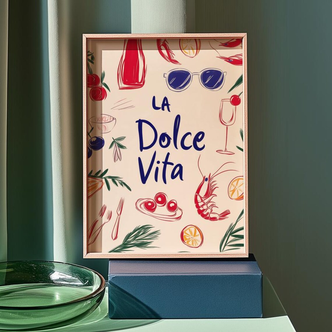 La Dolce Vita Retro Italian Quote, Kitchen Decor - Image 4