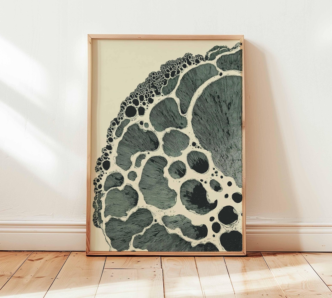 Abstract Organic Poster Print, Modern Minimalist