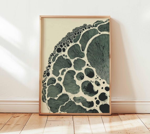 Abstract Organic Poster Print, Modern Minimalist