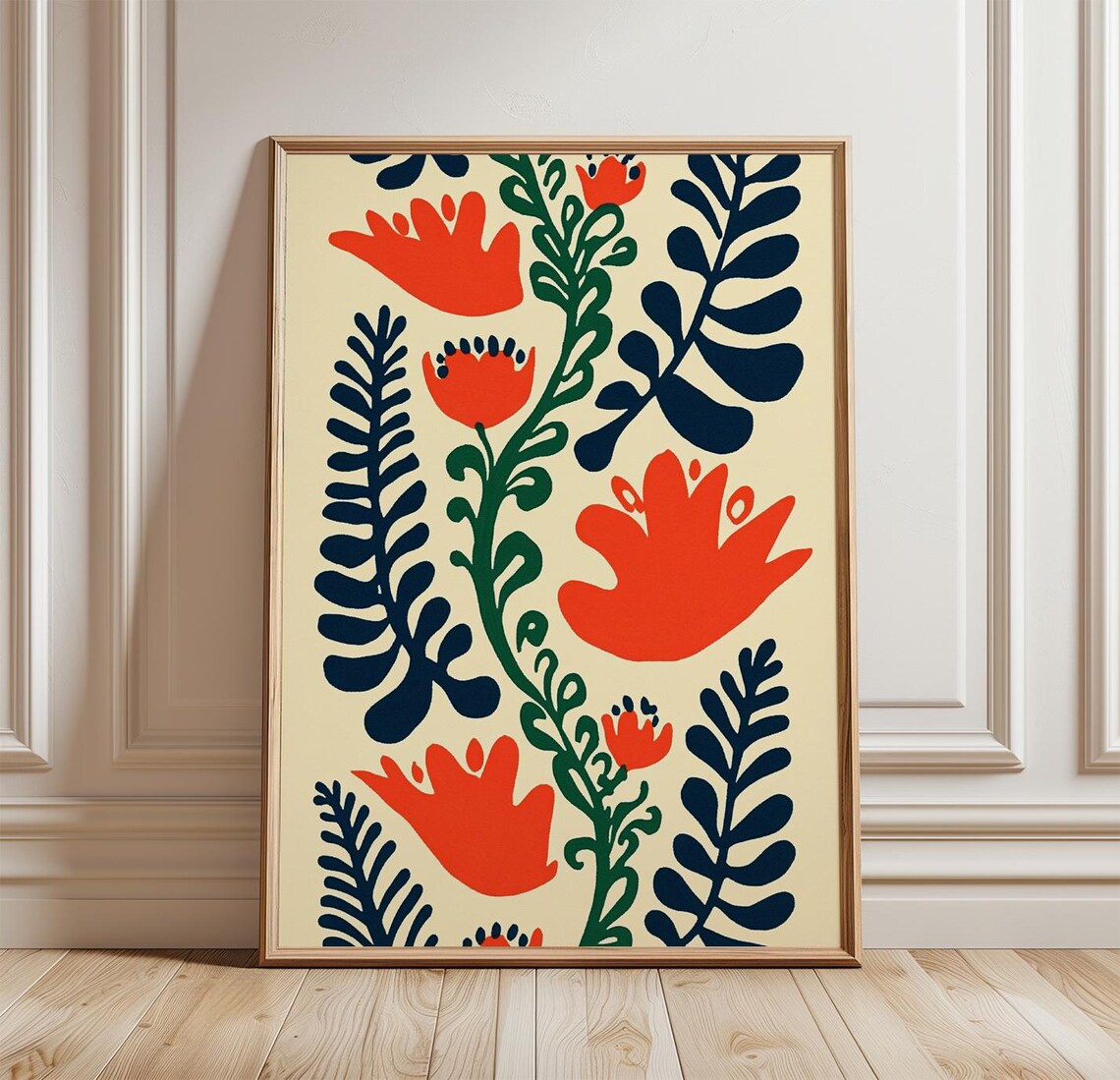 Scandinavian Floral Poster, Nordic Botanical Art Print