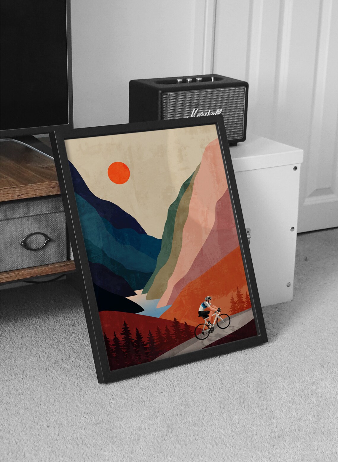 Cycling Art Print, Sports-Inspired Wall Decor - Image 4