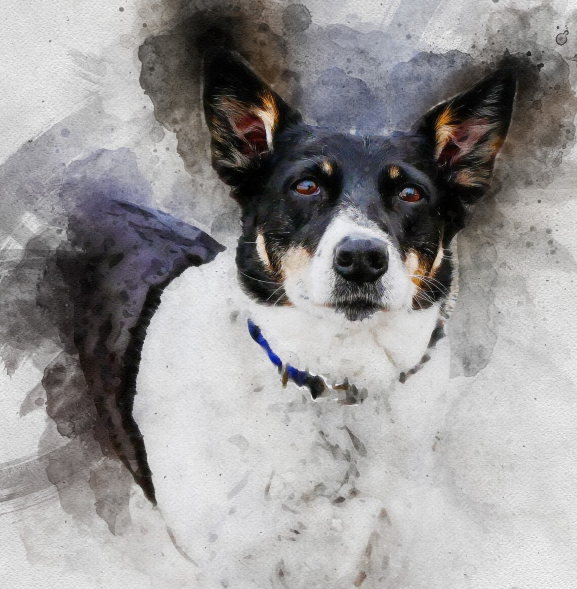 Personalised Pet Portrait Watercolour Portrait Print - Image 3