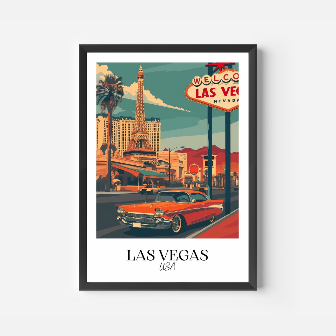 Las Vegas City Print Las Vegas Travel Poster Usa Travel Gift Las Vegas Usa Poster Las Vegas Gift - Image 2