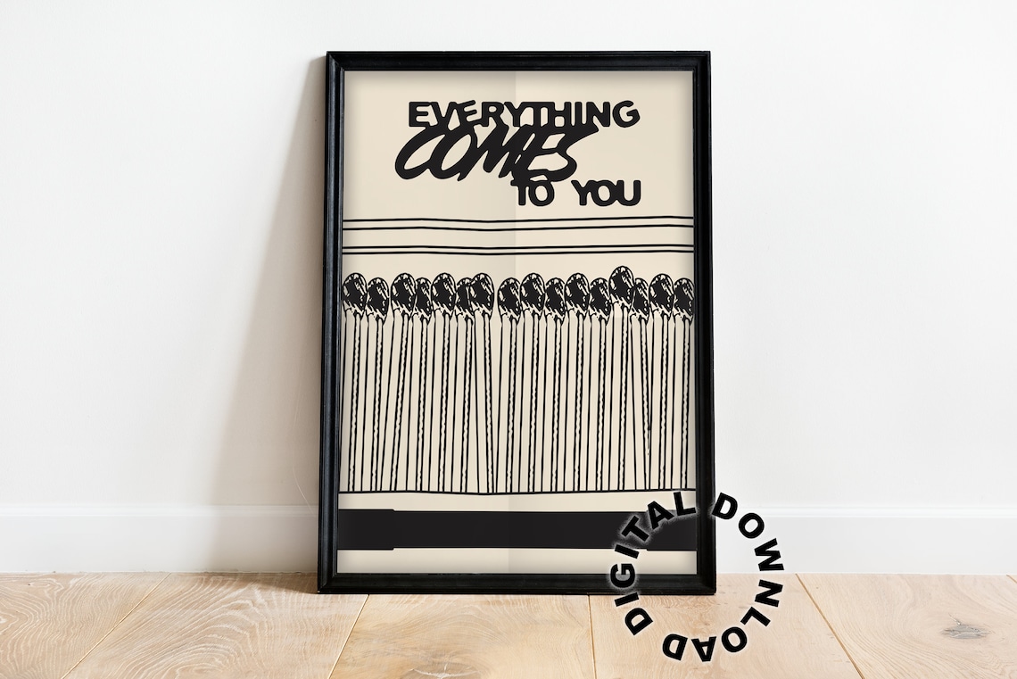 Everything Comes to You Retro Matchbook Art Print