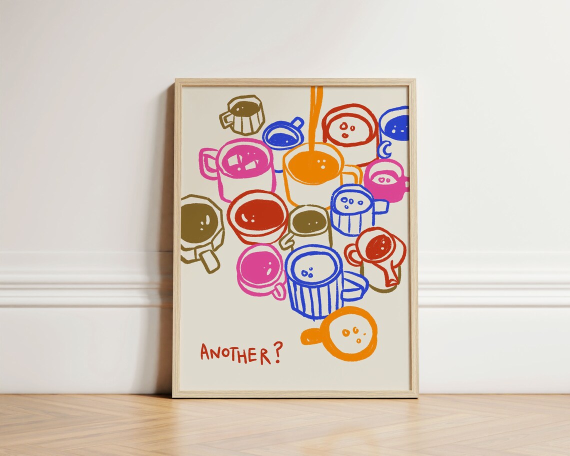 Coffee Print Poster, Kitchen Wall Art Decor