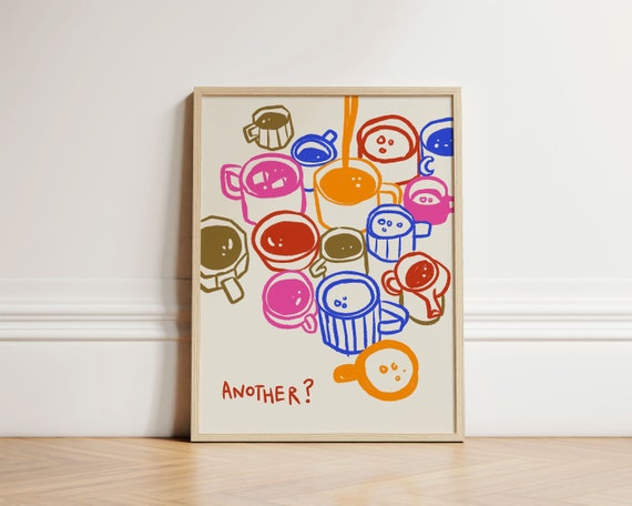 Coffee Print Poster, Kitchen Wall Art Decor