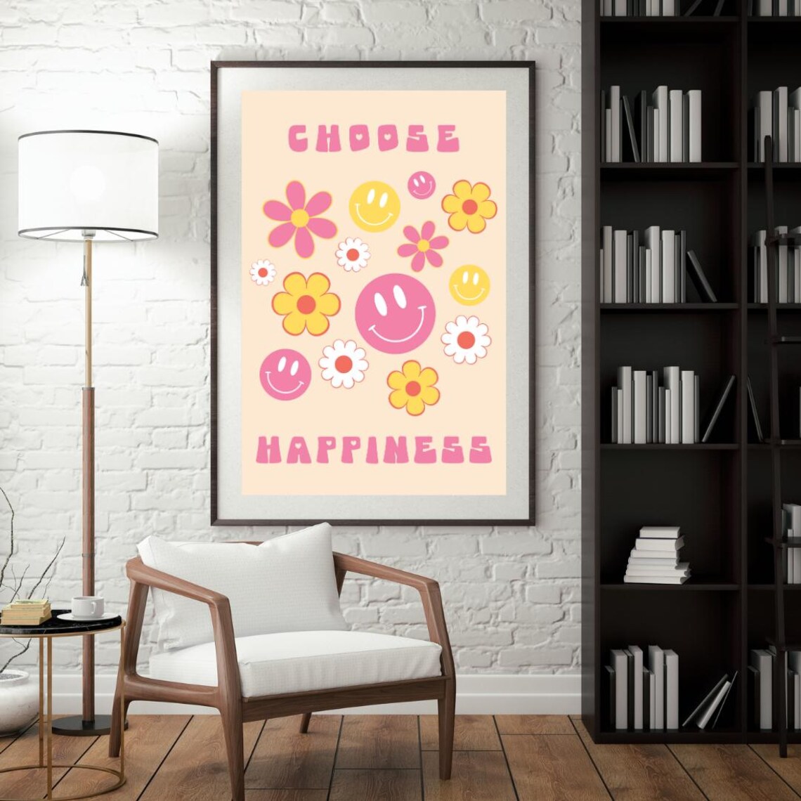 Choose Happiness Quote, Motivational Art Print - Image 3