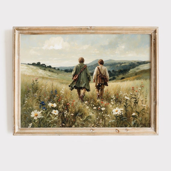 Old Friends Leaving the Shire Fantasy Art Print