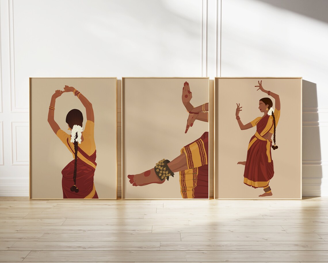 Indian Classical Dancer Bharatanatyam Mudra Poster - Image 6