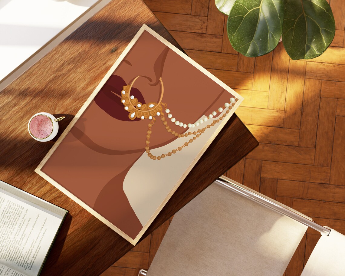 Desi Art Indian Wall Art, South Asian Woman - Image 4