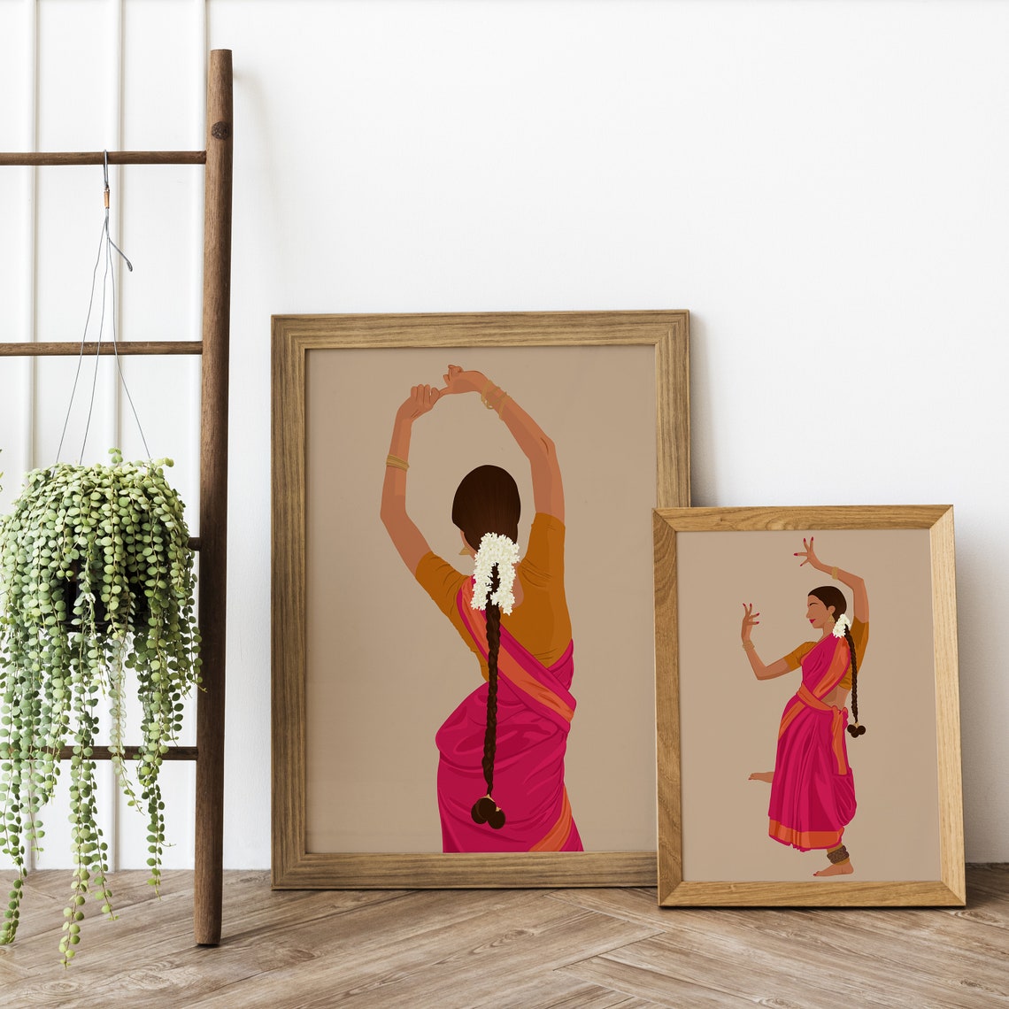 Bharatanatyam Art Poster, South Indian Woman Art - Image 3