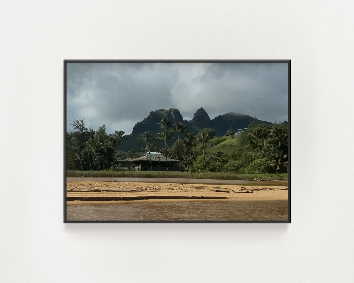 Anahola Beach Kauai, Hawaii Travel Poster