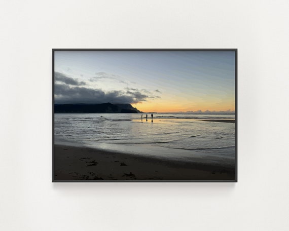 Hanalei Bay Sunset Hawaii Travel Poster