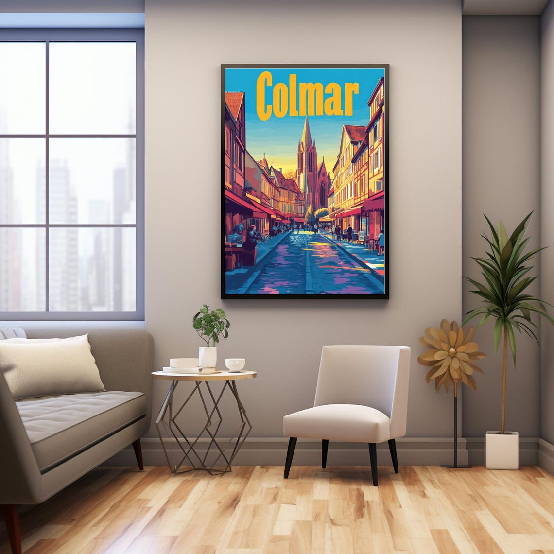 Explore The Charm Of Colmar Vibrant Art Of A Picturesque French Street Scene With Colorful Buildings - Image 3