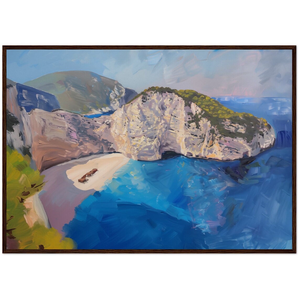 Zakynthos Painting, Greece Travel Poster