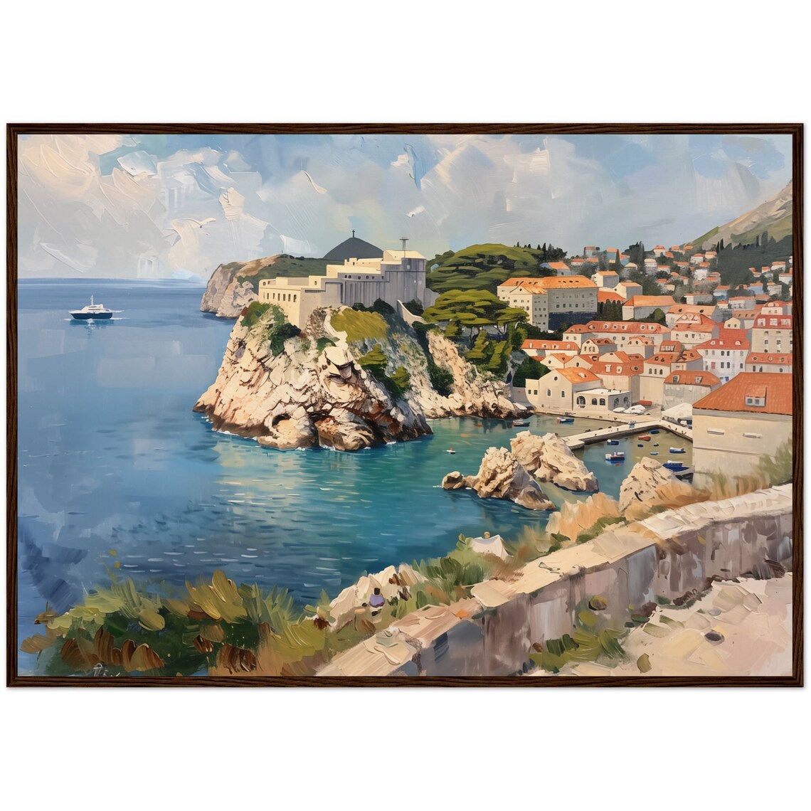 Dubrovnik Painting, Croatia Travel Art Print