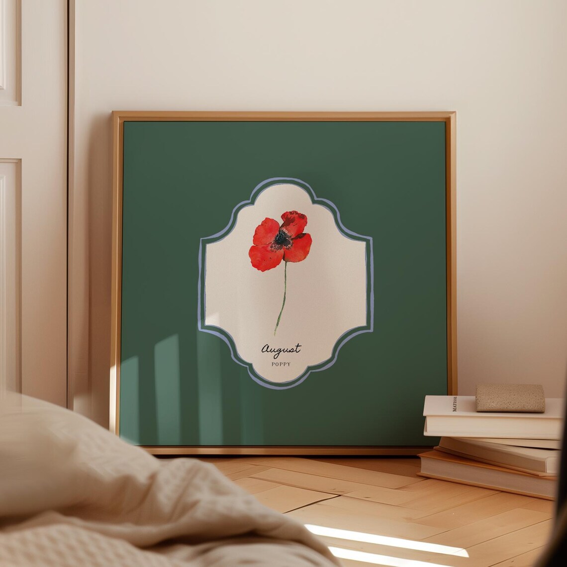 August Birth Month Flower Personalized Gift Art Print - Image 3