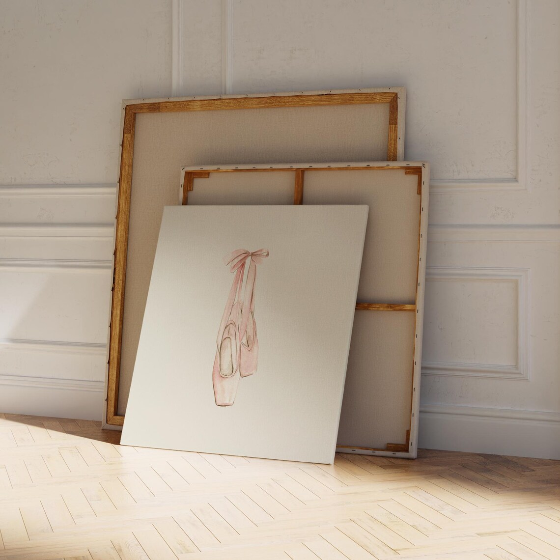 Ballet Slipper Square Art Print, Nursery Decor - Image 3