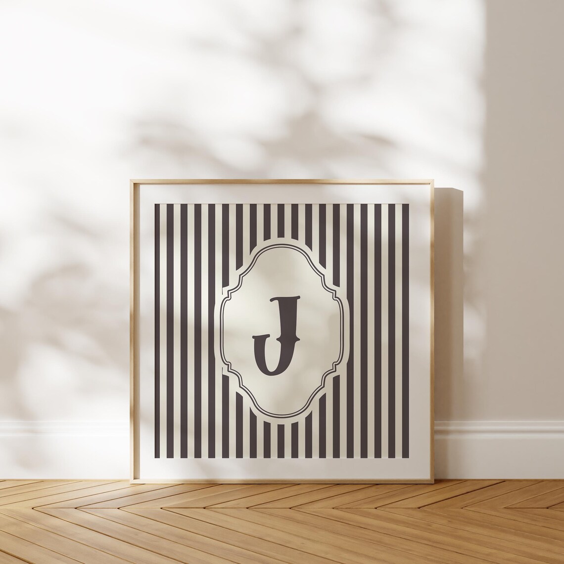 J Square Initial Personalized Gift, Watercolor Art Print - Image 4