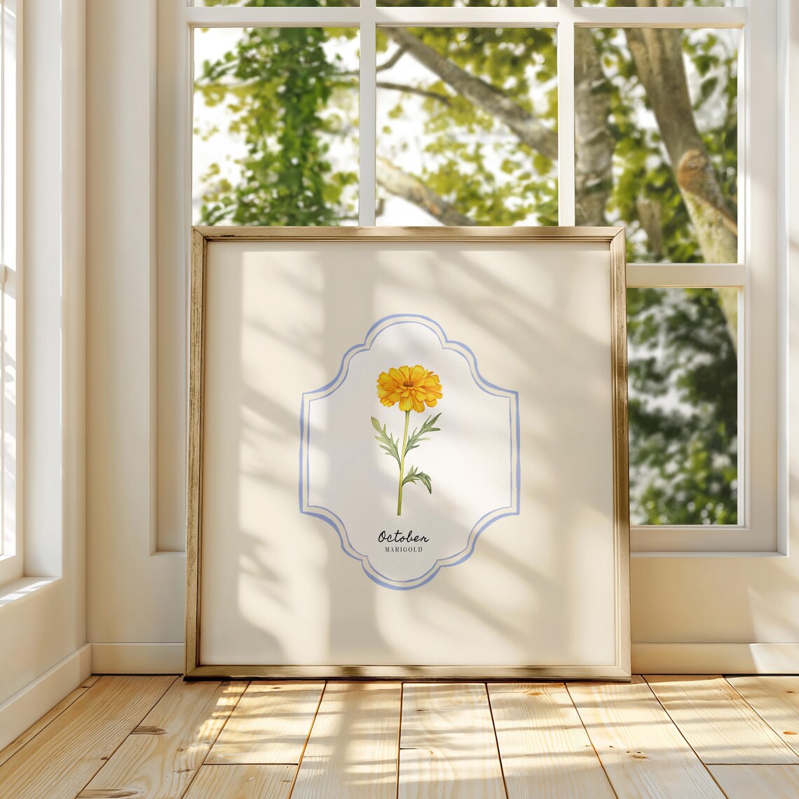 October Birth Month Flower Personalized Gift, Art Print - Image 4