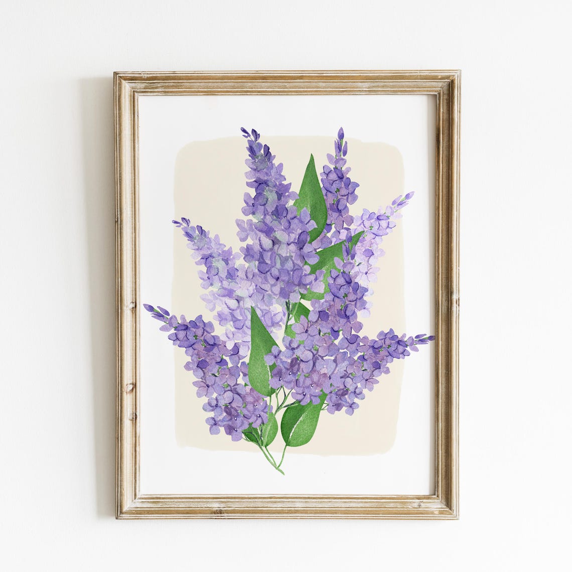 Purple Lilac Bouquet Watercolor Spring Floral Botanical Art Print - Image 2