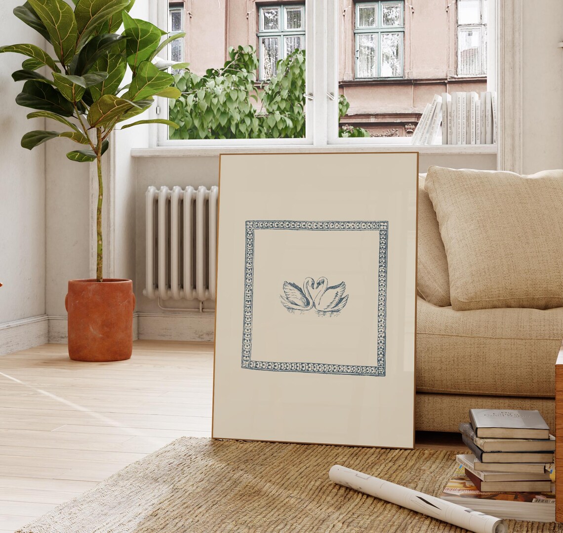 Minimal Swans Illustration, Nursery Art Print - Image 5