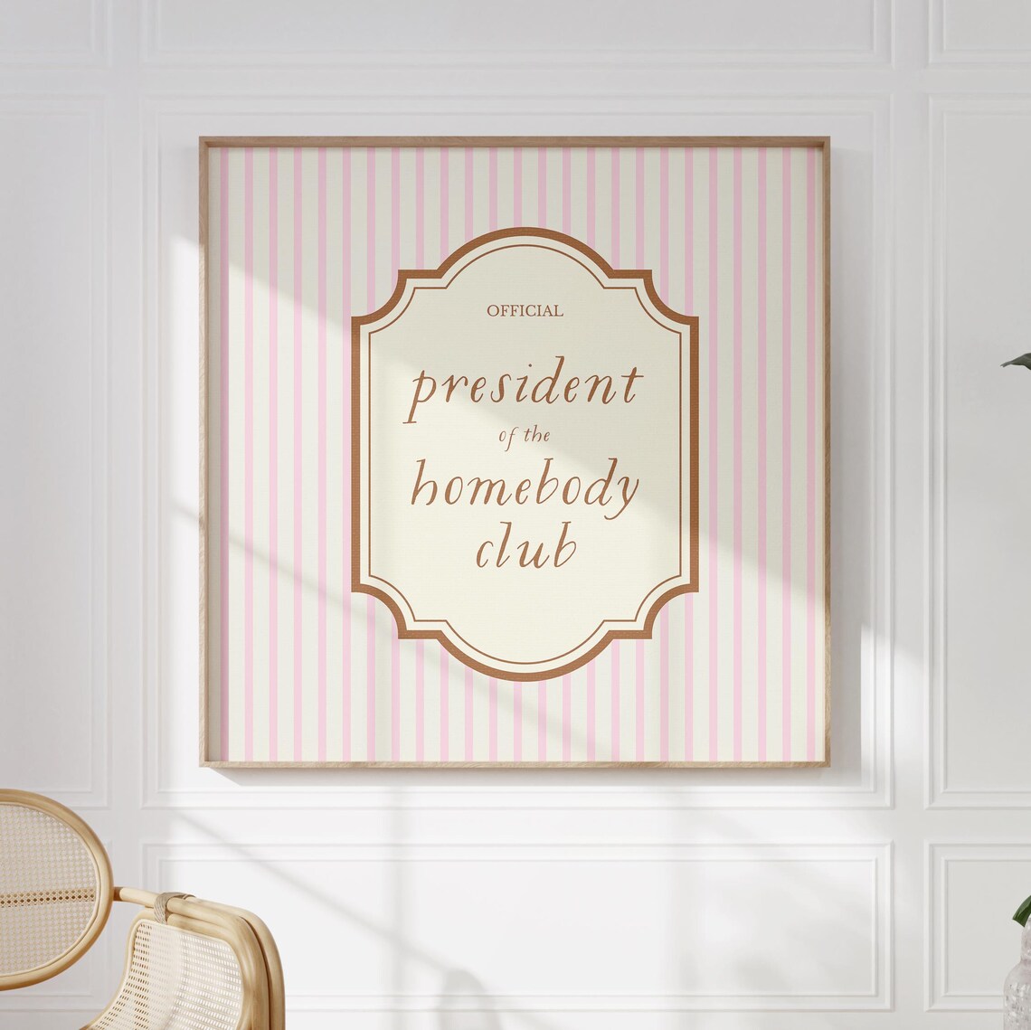 President Of Homebody Club, Trendy Decor Art Print - Image 3