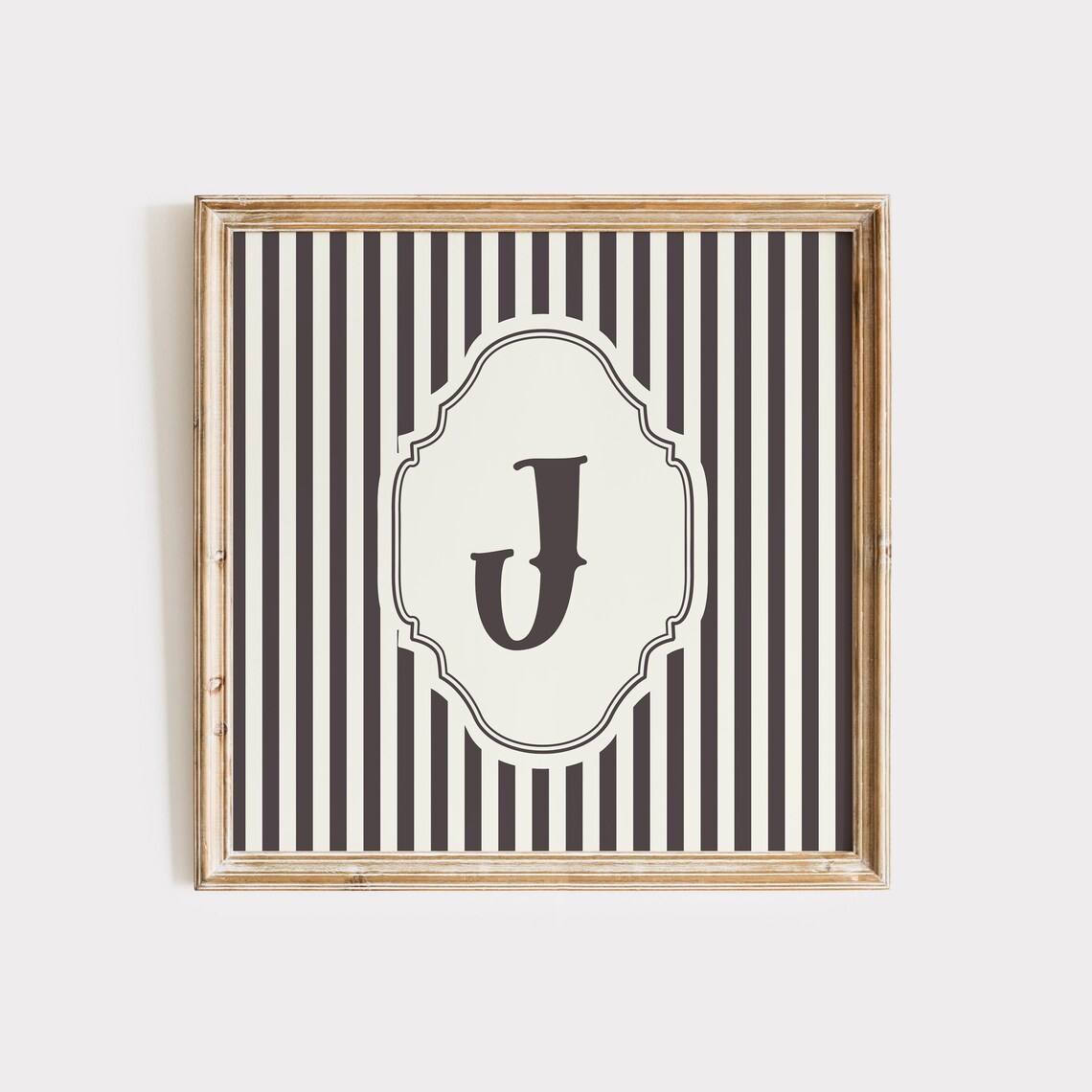 J Square Initial Personalized Gift, Watercolor Art Print - Image 3
