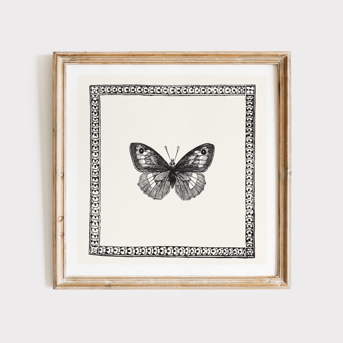 Black And White Minimalist Butterfly Art Print - Image 3