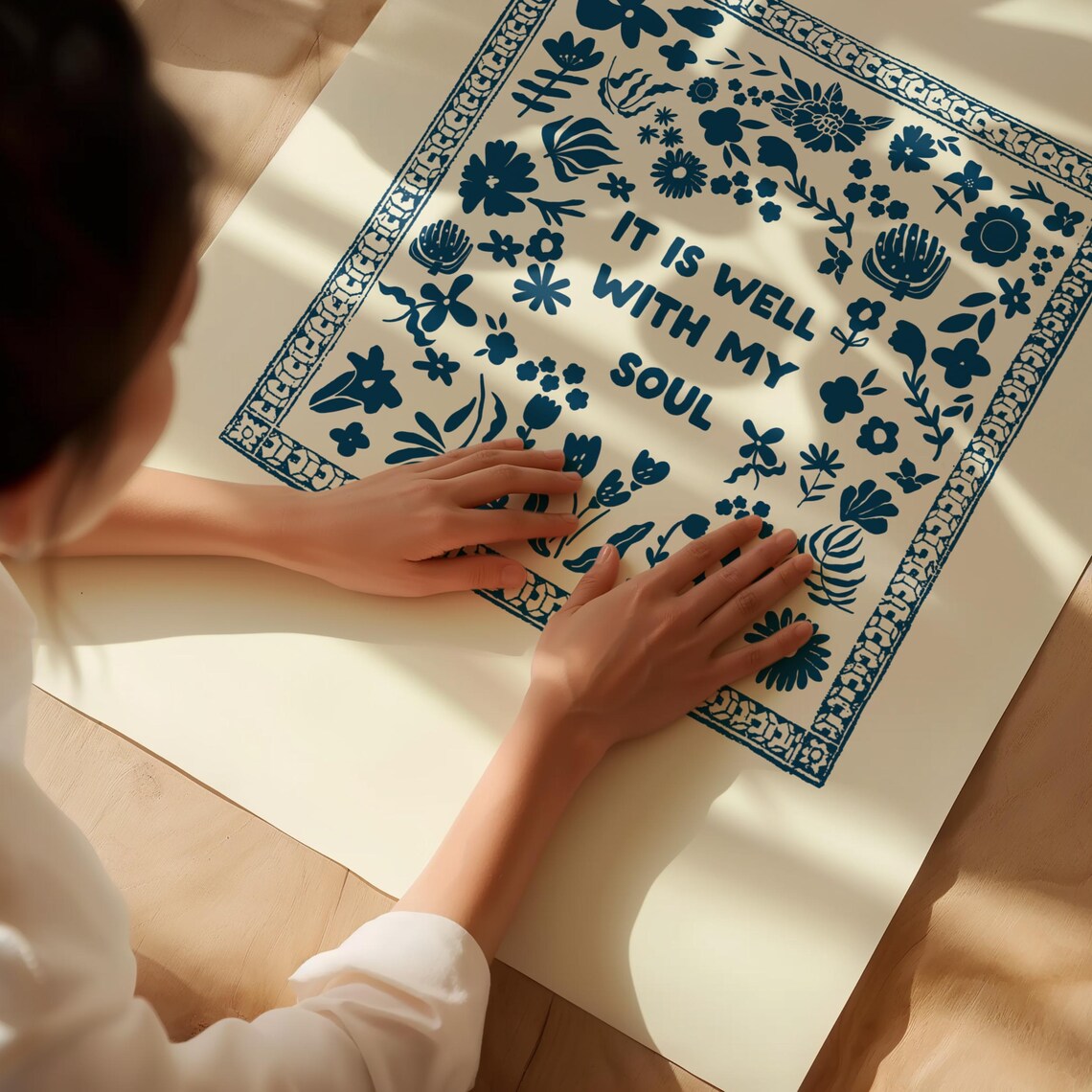It Is Well With My Soul Vertical Print, Vintage Decor - Image 4