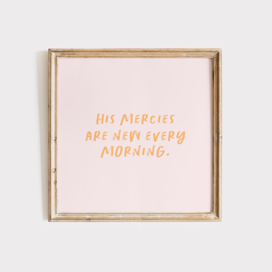 Pink His Mercies Are New Every Morning Christian Quote Poster