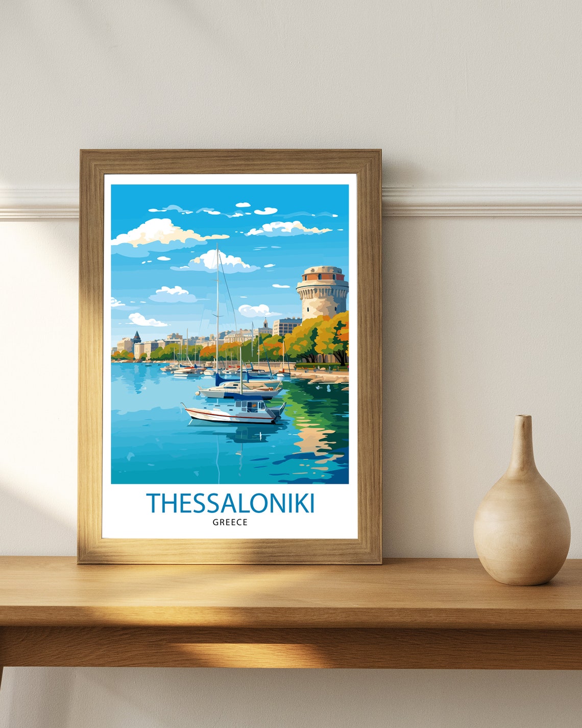 Thessaloniki Greece Travel Print Thessaloniki Wall Decor Thessaloniki Poster Greece Travel Prints Thessaloniki Art Print Thessaloniki - Image 2