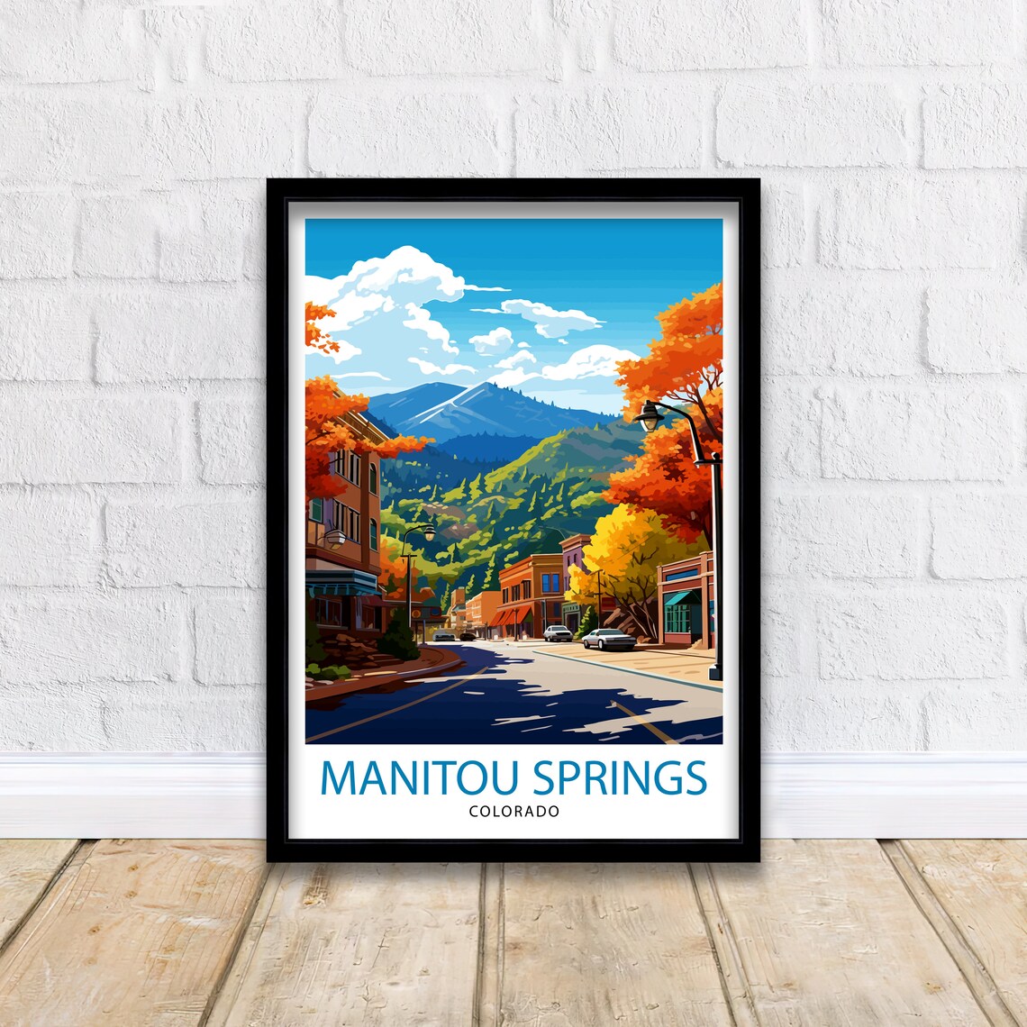 Manitou Springs Colorado Travel Poster, Rocky Mountain - Image 2