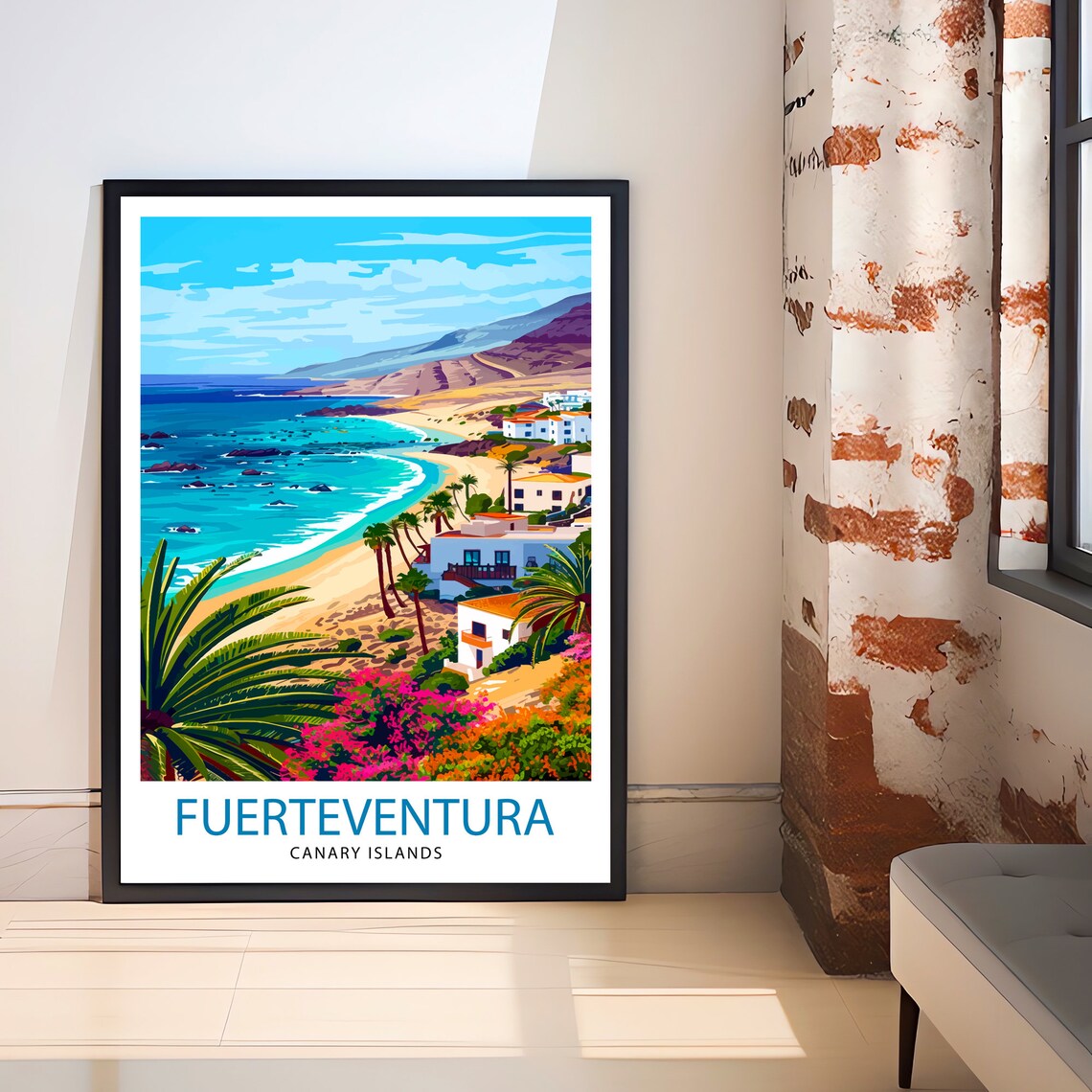 Fuerteventura Travel Poster, Canary Islands Wall Decor - Image 2