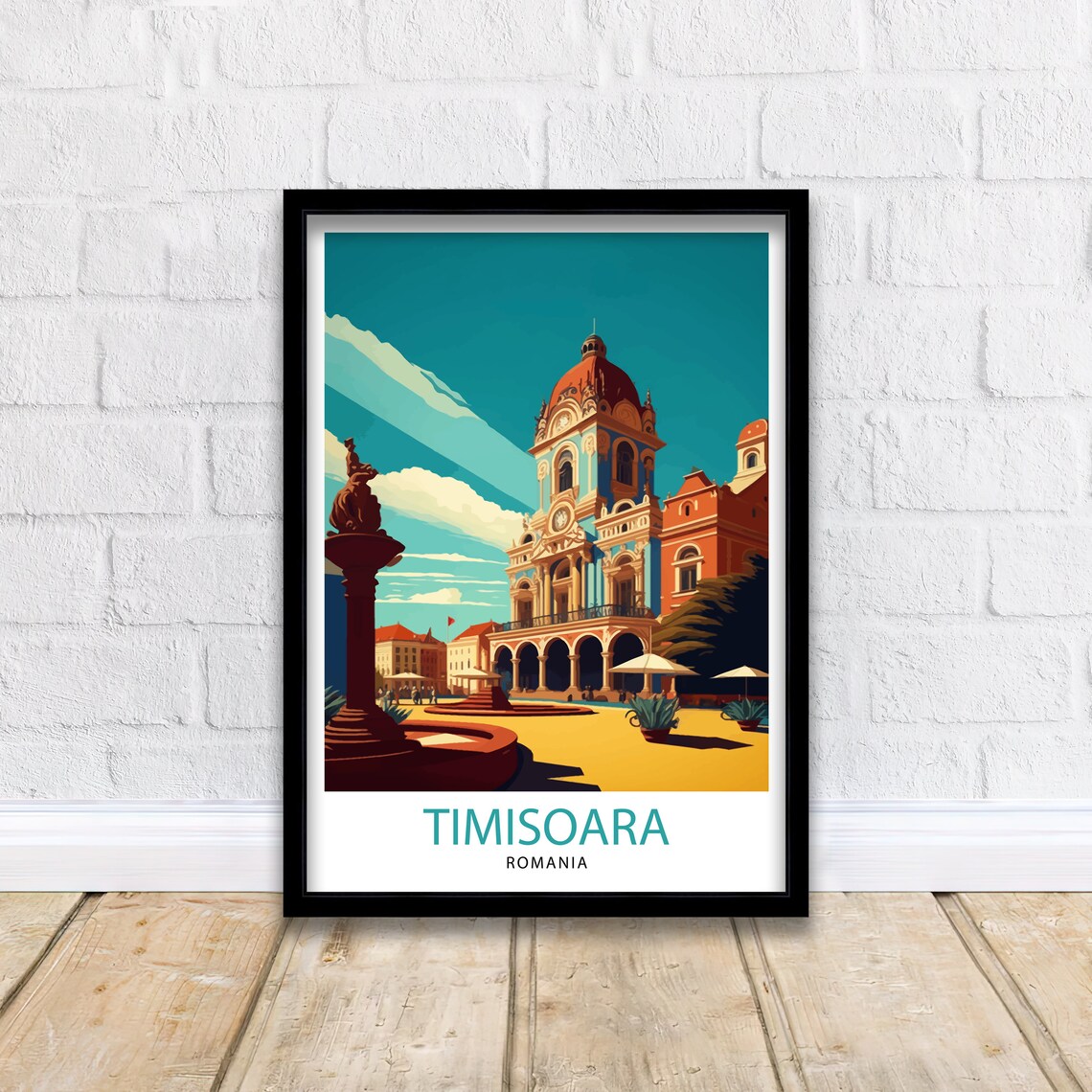 Timioara Romania Travel Poster, Europe Wall Decor - Image 3