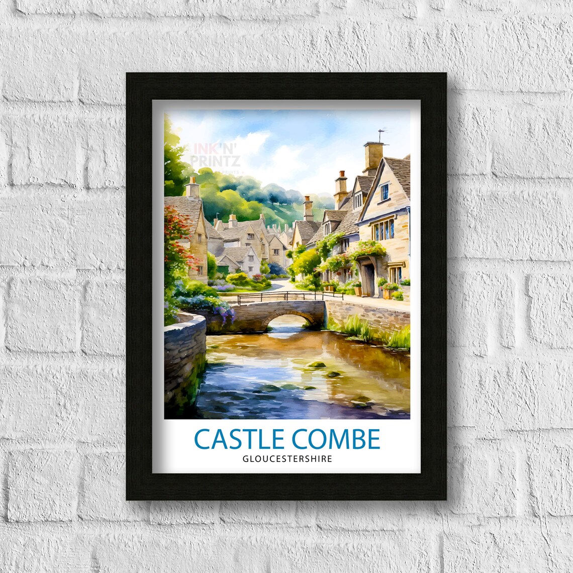 Castle Combe Travel Poster, England Wall Decor - Image 3
