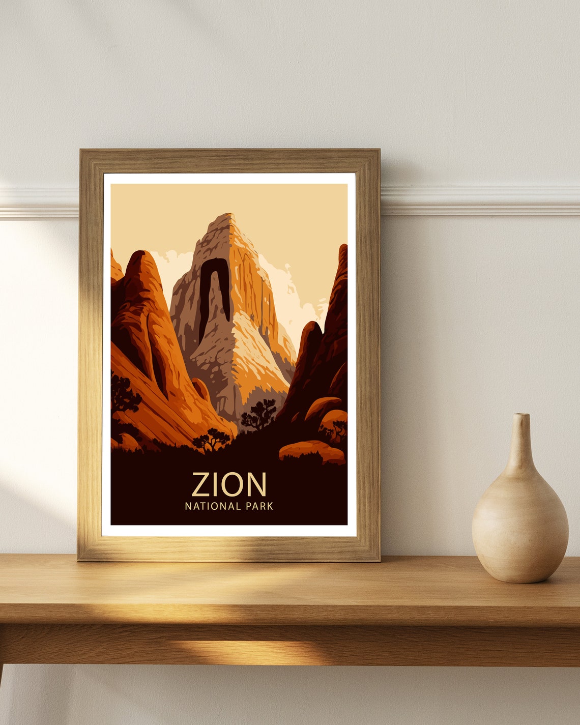 Zion National Park Art Print National Park Poster Zion Print National Park National Park Print National Park Art Travel Poster - Image 3
