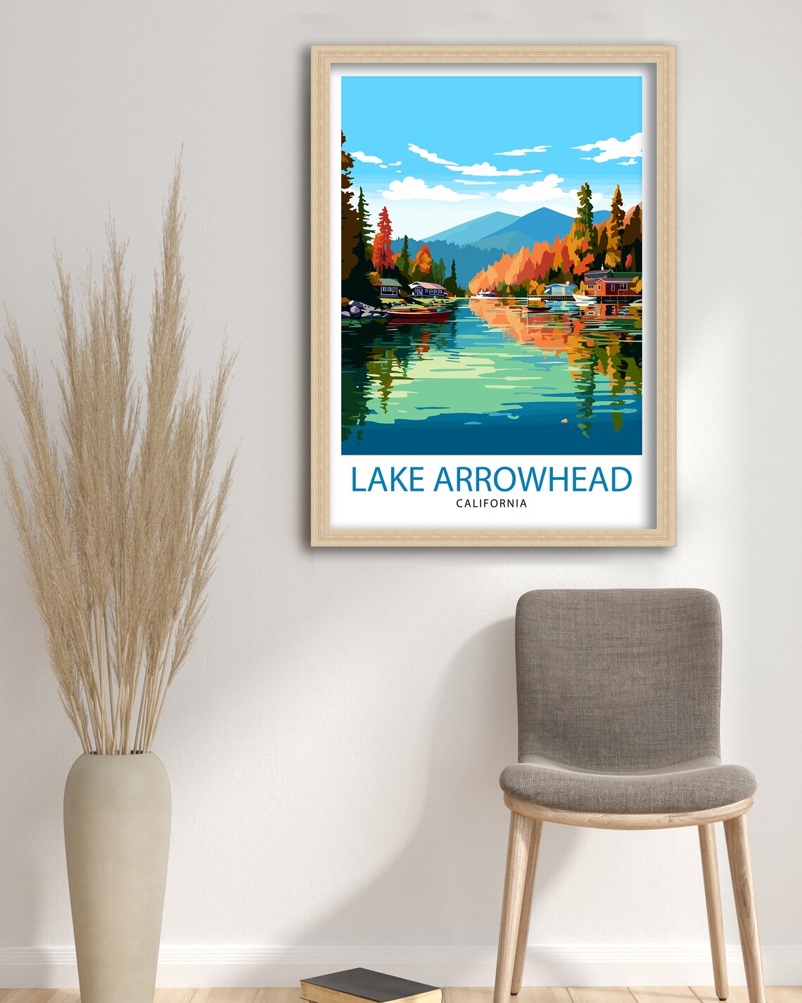 Lake Arrowhead California Travel Poster, Lake Arrowhead - Image 3