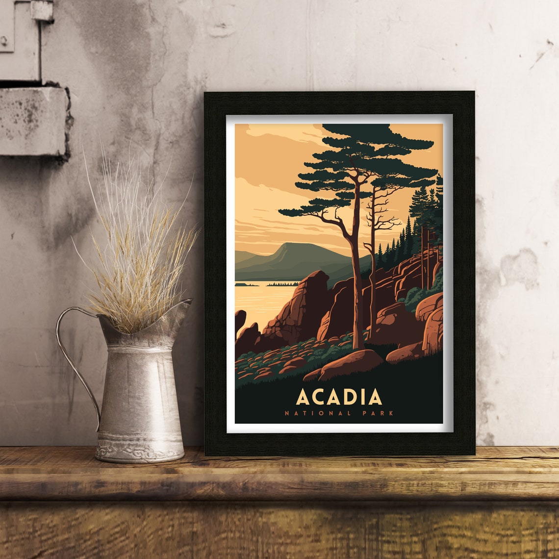 Acadia National Park Travel Print National Park Poster Travel Poster Acadia Poster National Park Print Acadia Print - Image 3
