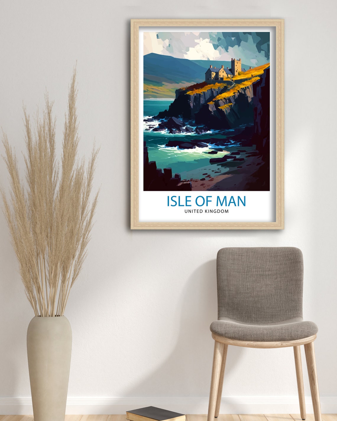 Isle Of Man United Kingdom Travel Print Isle Of Man Wall Decor Isle Of Man Poster United Kingdom Travel Prints Isle Of Man Art Print - Image 3