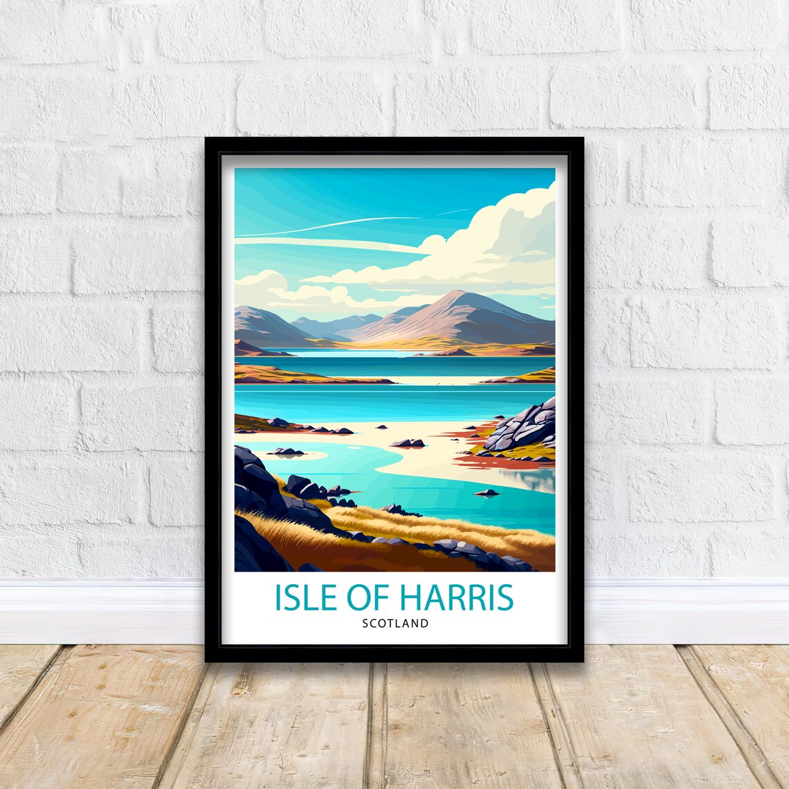 Isle Of Harris Scotland Travel Poster, Travel Art - Image 2