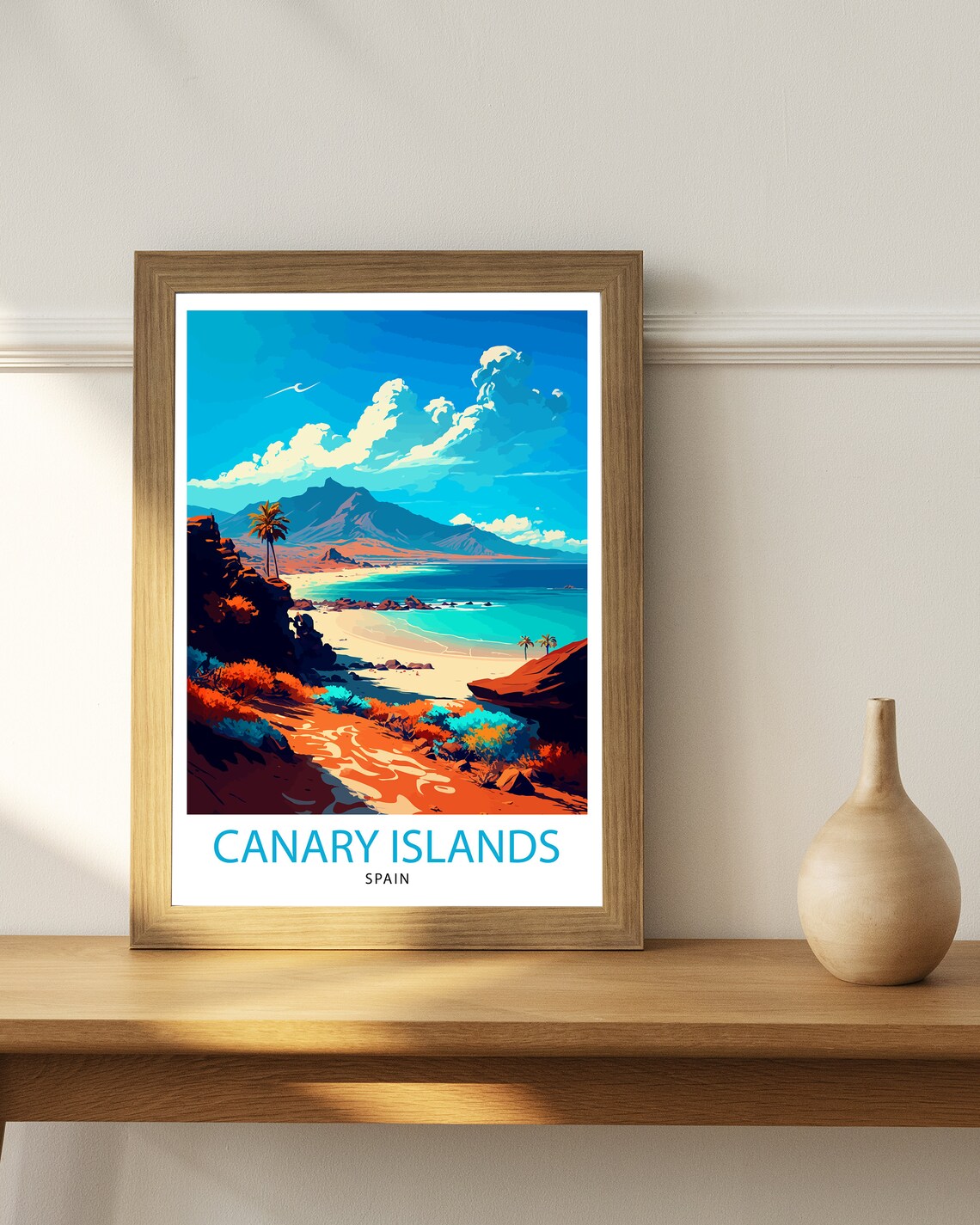 Canary Islands Travel Poster, Spain Travel Decor - Image 2