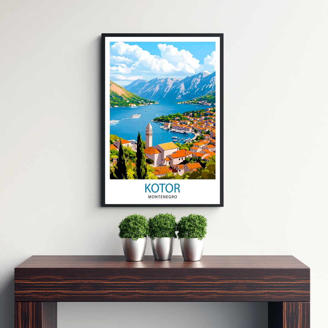 Kotor Montenegro Travel Poster, Wall Decor - Image 3