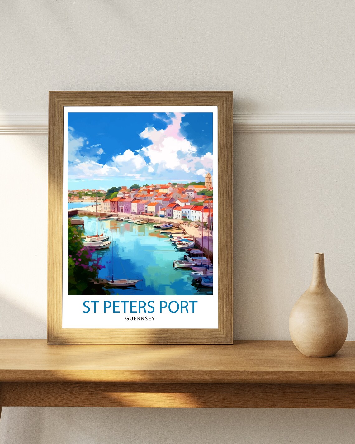 St Peter Port Guernsey Wall Decor Travel Poster - Image 2